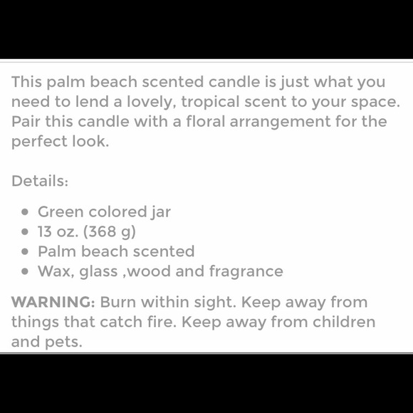 PALM BEACH CANDLE BY ASHLND. 13 oz - Picture 8 of 8
